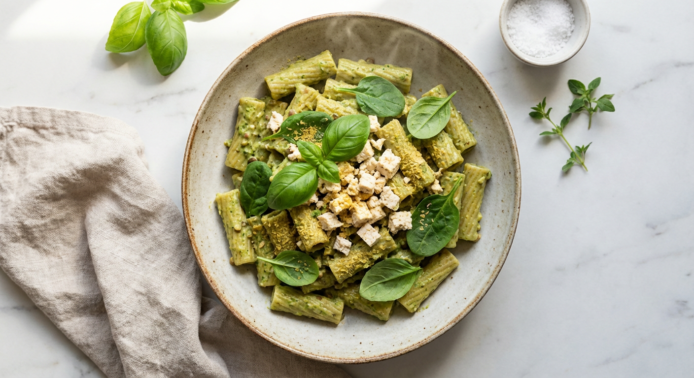 Creamy Spinach Basil Pasta