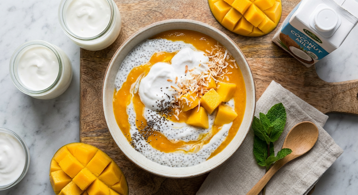 Mango Coconut Chia Pudding
