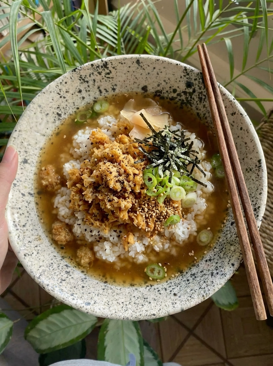 Crispy Pepper Tofu Ochazuke