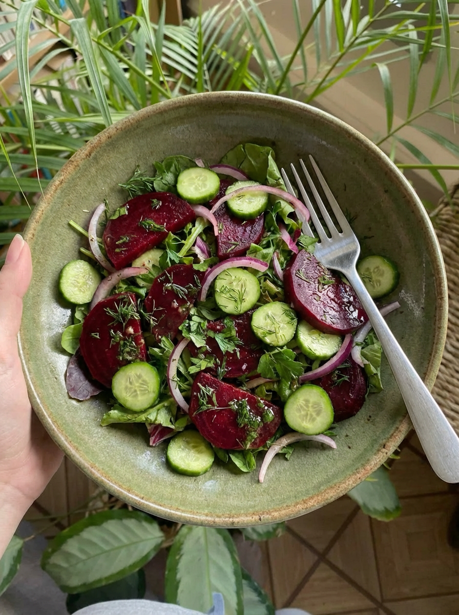 Fresh Cucumber and Beetroot Salad