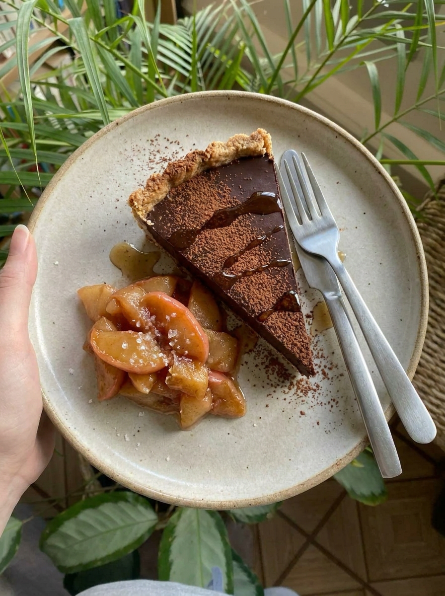 Silky Vegan Chocolate Tart (No-Bake & Whole Foods!)
