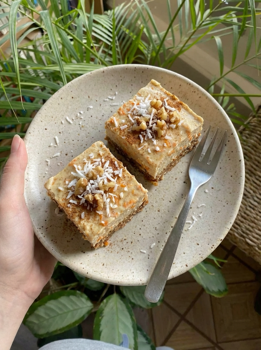 Vegan Carrot Cake Cheesecake Bars