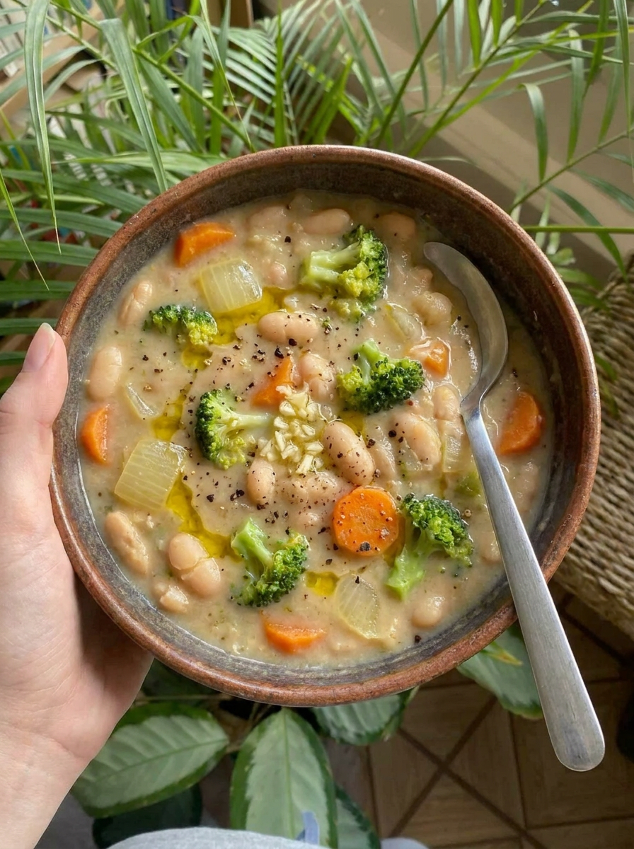 The Easiest Creamy Vegan Vegetable Soup